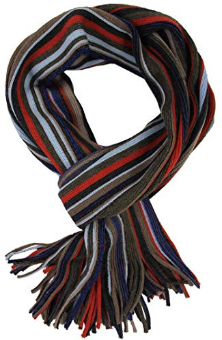 Rödfuchs halsduk stickad sjal halsduk ränder moderiktig flerfärgad 100 % ull (Merino) R-599