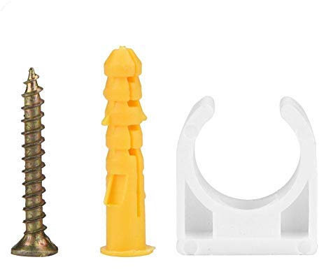 U-Rohrschelle Set 20 Stück 16/20/25 / 32mm PPR Rohrbefestigung Halter mit Schrauben(16mm)