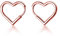 SLUYNZ 925 Sterling Silver 1.6CM Heart Hoop Earrings for Women Teen Sweet Love Heart Earrings Huggie (B-Rose Gold Plated)