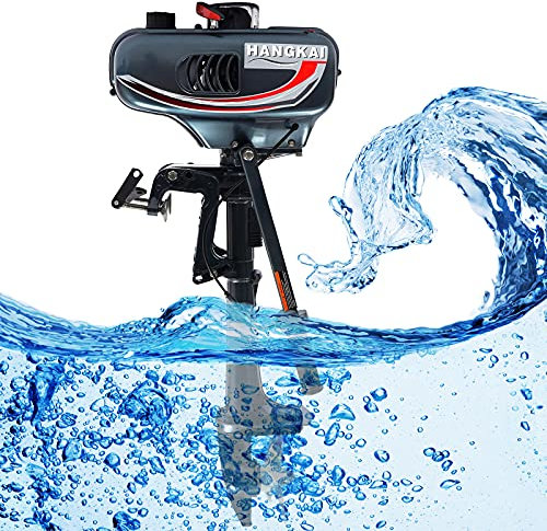 Boot Außenborder Elektromotor - 2-Takt 3,5 HP Fischerboot Elektro Aussenborder Elektrobootmotor Nenndrehzahl 2.5KW 360° Drehrückwärtsgang für Kleine Boote Fischerboote Kanus