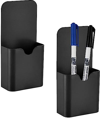 BNOYONERAS 2PCS Porte Marqueur Magnétique, Magnétique Porte Marqueur, Crayon Magnétiques Porte, Support de Crayons Magnétiques, Porte Stylo Aimanté pour Réfrigérateur Tableau Blanc