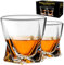 ParaCity Whisky Gläser 2er Set, altmodische Cocktailglas, 300ML Whiskey Gläser, Rum Gläser, Rocks-Gläser für Scotch, Likör, Bourbon, Wiskeygläser-Set Geschenke für Männer, Ehemann, Freund