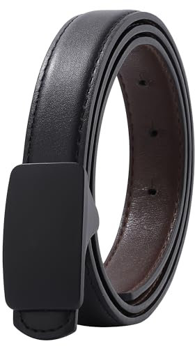 Kajeer Wendbarer Kindergürtel für Jungen - Kinder Ledergürtel Schwarz & Braun Jungs Mädchen PU-gürtel mit Abnehmbare Schnalle für Schuluniform Hosen