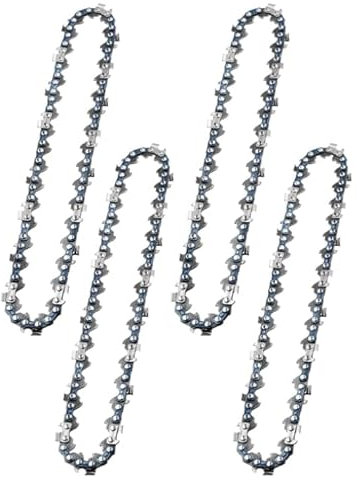 Jortmrd 4 Pièces Chaînes de Tronçonneuse 6 Pouces avec Guide 37 Drive Links Chaîne de Remplacement Adaptée à La Tronçonneuse Compatible avec Toutes Les Mini Tronçonneuses de 6