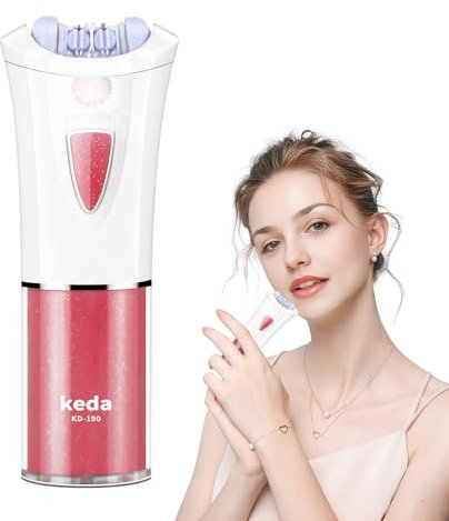 Gesichtsepilierer Damen, Gesichts Epilierer Damen mit LED-Licht, Mini Epilatore Indolore per Donne, per Viso,Bikini, Corpo, Gambe, Braccia,Intimbereich,Bein,Achselhöhle