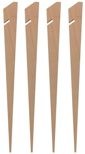 Tältteringar trä 40 cm 4 stycken pinnar för sandjord camping tält förtält spännpinnar träpinnar väderbeständig perfekt för strand och mjuka golv