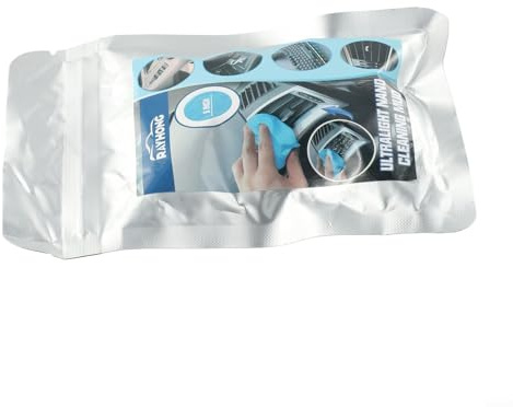 Jotekonoby Gel de limpieza de coche para detalles interiores, 20 g, masilla suave para eliminar el polvo azul para rejillas de ventilación, teclados y dispositivos electrónicos
