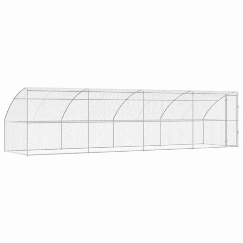 vidaXL Refugio para Perros 4 uds. Plateado 8 x 2 x 2 m