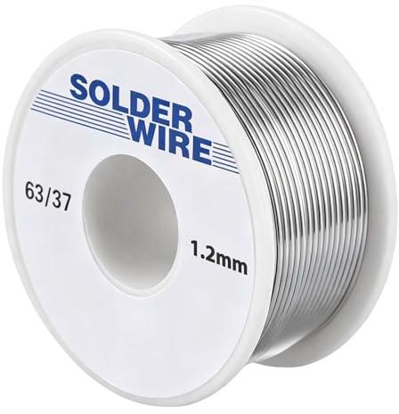 Filo di saldatura elettronico 1,2 mm con nucleo di colofonia, stagno di saldatura per riparazione di precisione, flusso di saldatura integrato per componenti elettronici e circuiti stampati