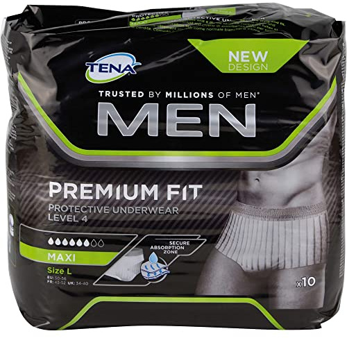 Tena - Tena Men Premium Fit Level 4 (Size L/XL) Protective Underwear - 10 Pieces