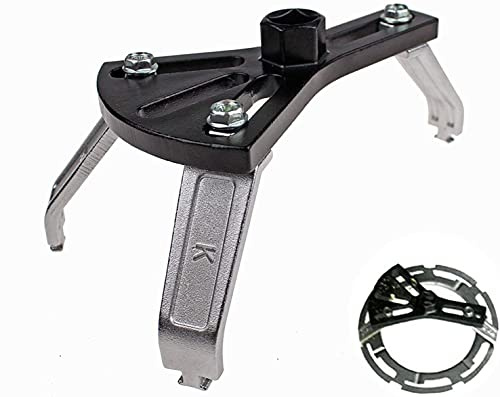 Anneau de verrouillage de pompe à carburant - Outil de verrouillage de pompe à carburant - Clé réglable pour enlever la pompe à huile - Accessoires de voiture de moto (3 mâchoires)
