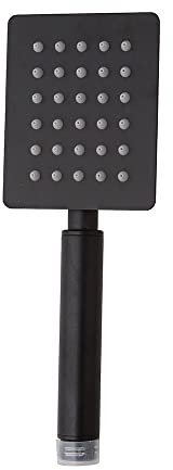 Kiamami Valentina - Handbrause aus Edelstahl, mattschwarze Ausführung, rechteckige Form