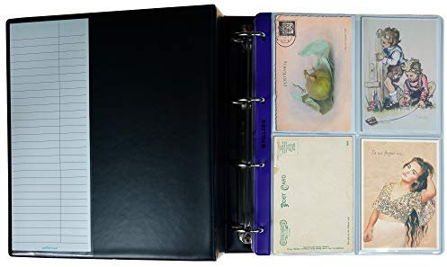 Album da collezione XL, 80 tasche 107mm x 150mm per cartoline, fotografie, distintivi. 20 fogli e divisori