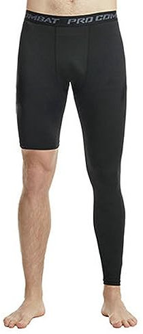 Herren Basketball Single Leg Tight Sporthose 1/2 One Leg Compression Pants Athletic Base Layer Unterwäsche, schwarz 2, X-Groß