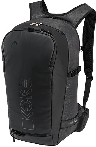 HEAD KORE Freeride Rucksack Schwarz - 30 L, Lawinen- & Skiausrüstungsfach, Helmhalterung, Rücken- & Top-Zugang, Trinksystem-kompatibel