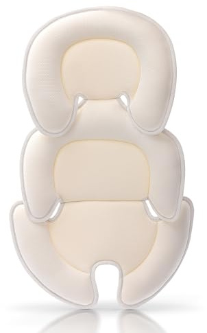 Innokids Infant Car Seat Insert, Car Seat Head and Body Supports for Babies, Soft Car Seat Insert Cushion Pad Suit for Infant Car Seats and Baby Strollers(Cream White)