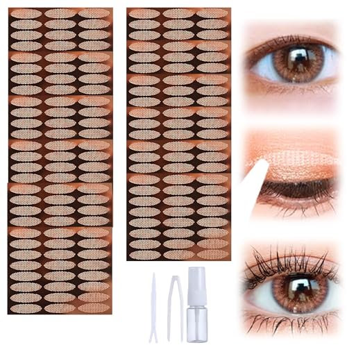 576 Stück Schlupflider Stripes, Augenlid stripes Unsichtbar, Schlupflider Tapes, Double-Sided Eyelid Tapes, Augenlidklebeband mit Pinzette Gabelstange Flaschen, 25 x 3.5 MM Größen L