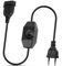 Regulador LED con Interruptor, BRIMETI 2 Meter Regulador de Intensidad Cable, Dimmer Lámparas LED 220-240V, 100W Max Enchufe Cable Extensión Regulador Rotativo, Interruptor Dimmer para Led Regulable