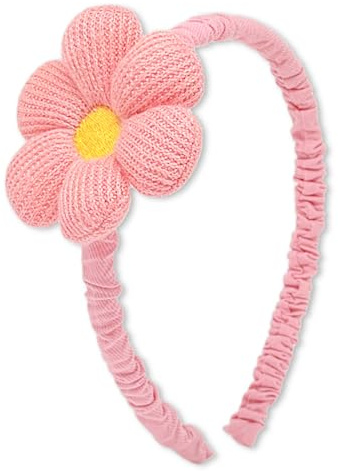 Shelbybox Pink Headband for Girls - Cute Flower Comfort Fit for All Day Wear Floral Hair Accessories All Hair Types for Little Girl Teens Child Kids Gifts - Headband Only