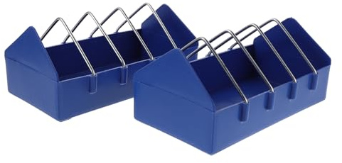 Kisangel Lot De 4 Mangeoires à Pigeons Robustes en Plastique Bleu 20 Cm, Distributeurs D'aliments Épais Résistants Aux Intempéries pour Volailles, Pigeons Voyageurs Et Éleveurs Amateurs en Extérieur
