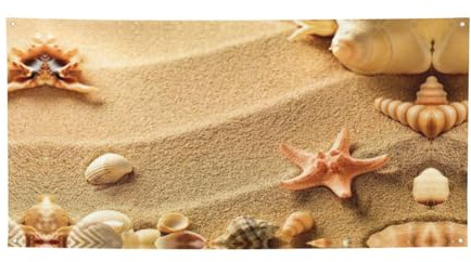 Beach Shell Sand Background Banner Holiday Banners,Decorate Banner Decoration For Graduation Wedding Event