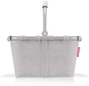 reisenthel Carrybag XS Cord Grey – Cesta de la Compra Estable con práctico Bolsillo Interior, diseño Elegante e Impermeable