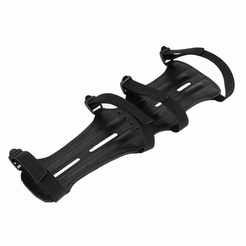 WUZIA Protector de brazo de tiro con arco, protector de antebrazo de cuero ajustable con 4 correas, protector de brazo de arco transpirable para caza, tiro y práctica de tiro con arco