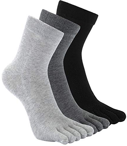 CaiDieNu Calcetines con cinco dedos para hombre (Multicolor)