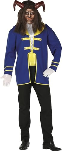 FIESTAS GUIRCA | Costume de Príncipe Monstruoso Encantado (48-50/M) - T-shirt, Veste, Ceinture et Pantalon - Costumes de Contes de Fées et Princesses pour Halloween, Carnaval et Fêtes Déguisées