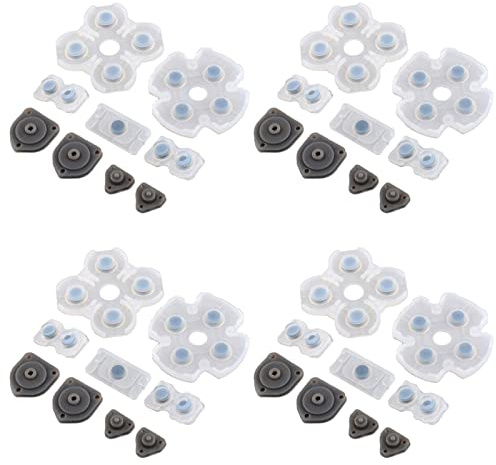 Onyehn 4 Set Silicone Conductive Rubber Pad Keypads for PS4 Buttons Part