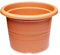 Garronda Vasi in Plastica Rotondi per Piante e Fiori GD-0022 (Terracotta, ⌀ 23cm H 16,5cm)