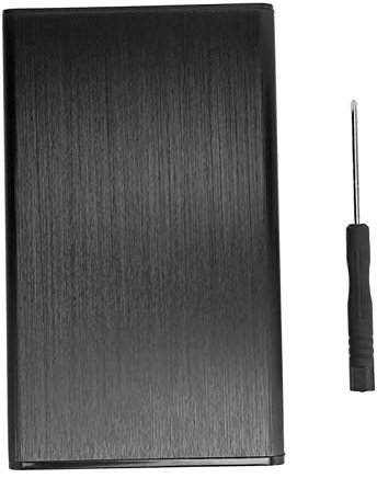 Hard Drive Case, Drive Free USB 3.0 6Gbps Transfer Rate Hard Drive Enclosure Easy Installation for 2.5 Inch SSD HDD (Black)