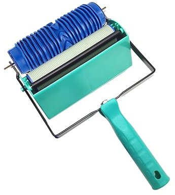 Luqeeg Muster-Farbroller, Schöne Muster, Wiederverwendbar, Kunsttexturwalze, Gummiwalze mit Schablone für Wand, Möbel, Stoff, Gummimaterial, Einfach zu Verwenden (ZZ0080 Kreis)