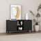 [en.casa] TV Schrank Kotka Lowboard mit 2 Türen TV Board Schwarz Fernsehtisch TV Kommode Fernsehschrank 113 x 40 x 58 cm Metall