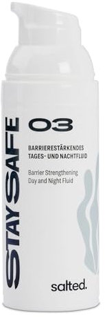 salted. Barrierestärkendes Tages- und Nachtfluid | 50 ml | Spendet Feuchtigkeit und schützt vor Feuchtigkeitsverlust | Gegen Pickel und Unreinheiten | Mattierender Effekt | Parfümfrei | Pure