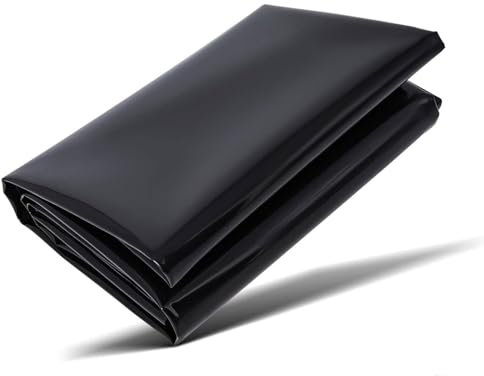 Revestimiento flexible de 0,5 mm para estanque grande de peces, impermeable, color negro, para jardín, piscina, resistente, 8 x 11,5 m, forma rectangular, membrana duradera para estanque de paisaje