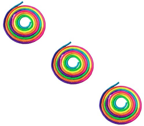 Angoily 3st Gymnastikseil Ziehen Seilgriffe Seil Festbinden Springseil Mit Perlen Spiel Seile Riemen Zelt Schlaufenseil Seildekoration Trizepsseil Jute Bungee Kabel Ankerseil Nylonfaser