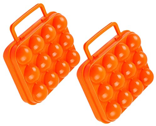 Homoyoyo 2pièces Boîte à Œufs Extérieur Conteneur à Œufs Avec Porte-œufs Plastique Pour Camping Et Réfrigérateur