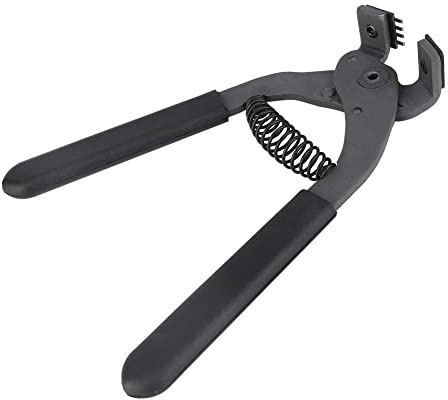 4mm Silent Leather Hole Punch Pliers – 17cm Handheld Carbon Steel Craft Tool with Non-Slip Foam Handle for Belts, Purses, Watch Bands, Straps, Saddles, Shoes and DIY Leather Sewing (4 Teeth)