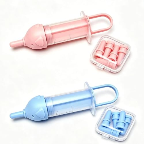 2 Pcs Kitten Milk & Puppy Milk Feeding Kit with Syringe & 10 Nipples | Kitten bottle for kitten milk 2-12 months, anti‑choking valve controls kitten milk flow for safe newborn bottles feeding.
