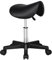 Yaheetech Saddle Stool Adjustable Rolling Salon Chair Swivel Rolling Wheels & Ergonomic for Hairdressing Massage Tattoo Spa Saddle Black
