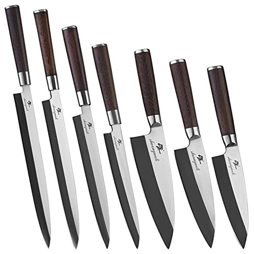 Todo el tamaño Japonés Sashimi Cuchillo Conjunto Acero Inoxidable Chef Sushi Cuchillo Cocina Cocina Salmón Peces Sashimi Cuchillo Set Chef Cuchillo (Color : Sashimi Deba)