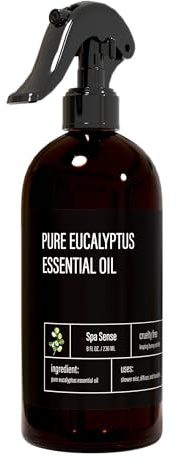 Spa Sense Pure Eucalyptus Oil Shower Mist and Steam Room Spray - 8 Ounce Premium Aromatherapy Eucalyptus Essential Oil Spray