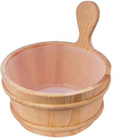 Sentiotec Holzeimer Basic 4 Liter Saunakübel Aufgusseimer Sauna Eimer