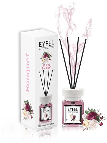 EYFEL Vassdiffusorer för hemmet – 120 ml bukett – oljediffusorer, doftpinnar för hem, doftpinnar, heminredning