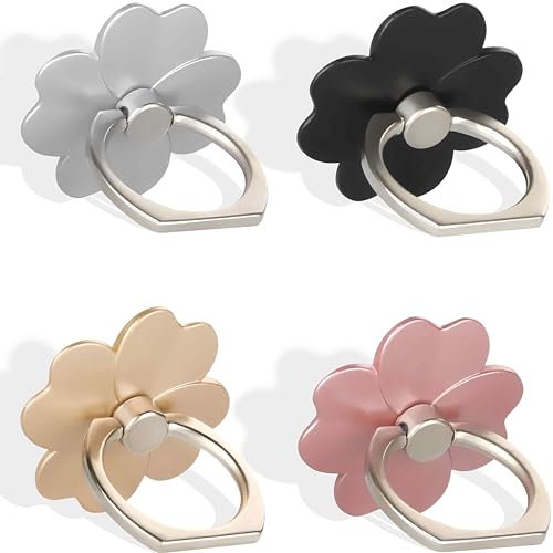 IBXWMNG Soporte de Anillo para Móvil Pack de 4 Amplia Rotación de 360º Compatible con iPhone, Samsung y PC