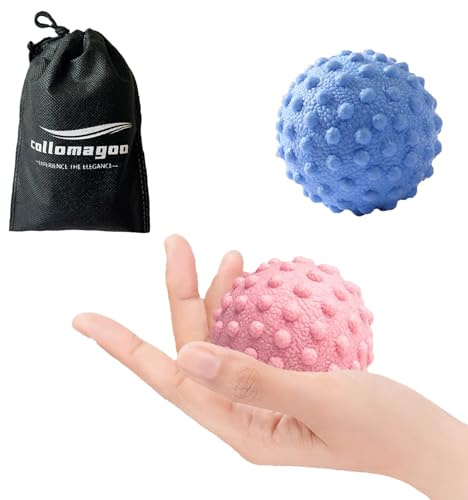 Massage Ball Set of 2 - Trigger Point,Plantar Fasciitis, Deep Tissue, Muscle Relief, Yoga, Pilates, Physio, Rehab - Relieve Stress and Relax Tight Muscle