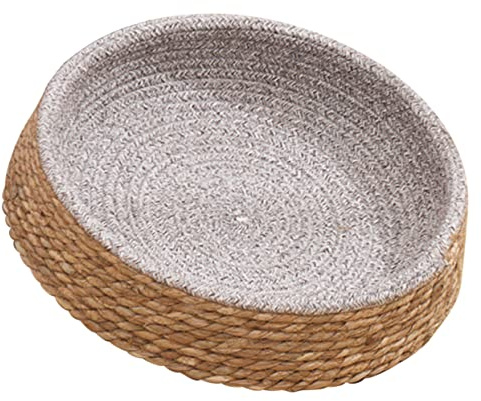 HAPINARY Woven Sleeping Bed Natural Rattan Pet Nest for Indoor Comfort Breathable Seasons Easy to and
