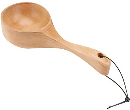 Cabilock Natürlicher Holzwasserlöffel Mit Langem Griff Japanischer Stil Multifunktional Für Tee Suppe Sauna Küchenutensil Inkl Aufhängeseil Geeignet Für Zuhause Hotel Restaurant