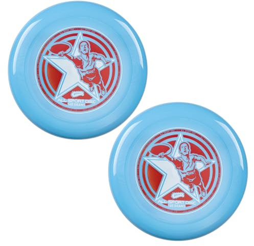 Wham-O Frisbee All Sport Disc 140 g, 25,02 cm, hållbart och halkfritt handtag för utomhuslekar, perfekt för lagsport och familjenöje – 2-pack